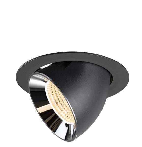 NUMINOS® GIMBLE XL, Deckeneinbauleuchte schwarz/chrom 2700 K 55°