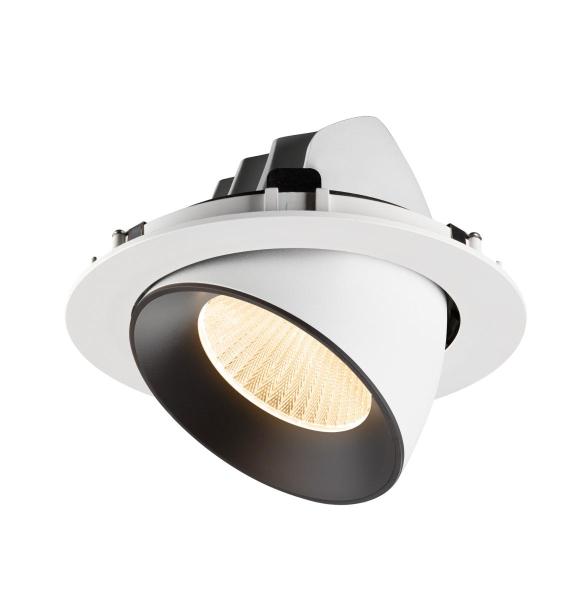 NUMINOS® GIMBLE XL, Deckeneinbauleuchte weiß/schwarz 2700 K 40°