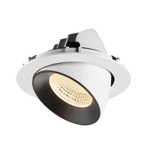 NUMINOS® GIMBLE XL, Deckeneinbauleuchte weiß/schwarz 2700 K 55°