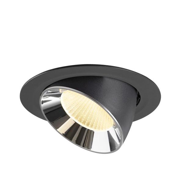 NUMINOS® GIMBLE XL, Deckeneinbauleuchte schwarz/chrom 3000 K 40°