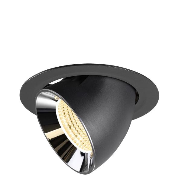 NUMINOS® GIMBLE XL, Deckeneinbauleuchte schwarz/chrom 3000 K 55°