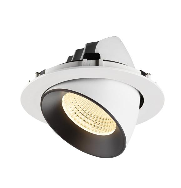 NUMINOS® GIMBLE XL, Deckeneinbauleuchte weiß/schwarz 3000 K 55°