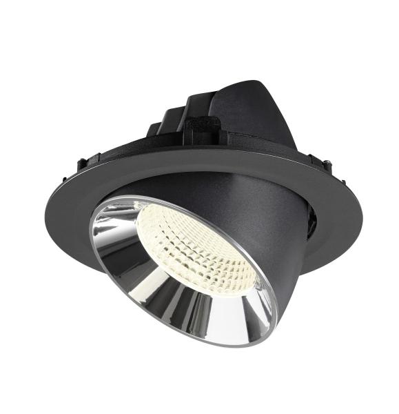 NUMINOS® GIMBLE XL, Deckeneinbauleuchte schwarz/chrom 4000 K 55°