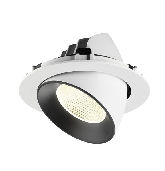 NUMINOS® GIMBLE XL, Deckeneinbauleuchte weiß/schwarz 4000 K 20°