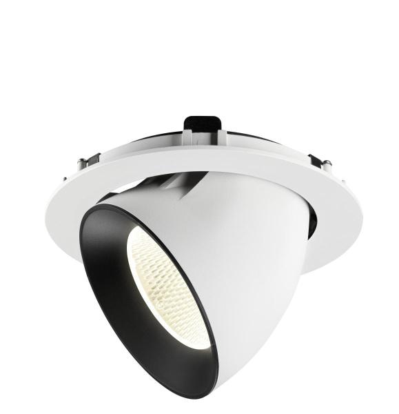 NUMINOS® GIMBLE XL, Deckeneinbauleuchte weiß/schwarz 4000 K 20°