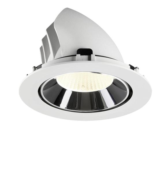 NUMINOS® GIMBLE XL, Deckeneinbauleuchte weiß/chrom 4000 K 40°