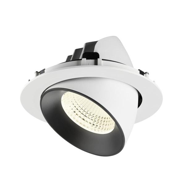 NUMINOS® GIMBLE XL, Deckeneinbauleuchte weiß/schwarz 4000 K 55°