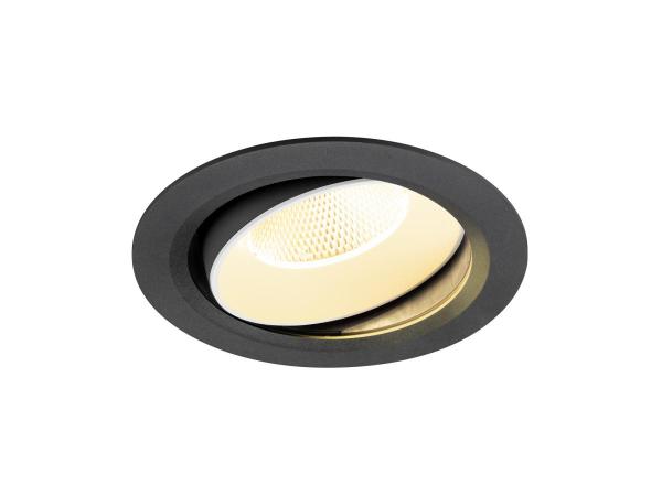 NUMINOS® MOVE XL, Deckeneinbauleuchte, 3000 K, 20°, IP20, rund, schwarz / weiß