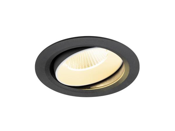 NUMINOS® MOVE XL, Deckeneinbauleuchte, 3000 K, 40°, IP20, rund, schwarz / weiß