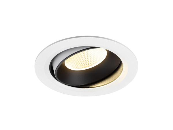 NUMINOS® MOVE XL, Deckeneinbauleuchte weiß/schwarz 3000 K 20°