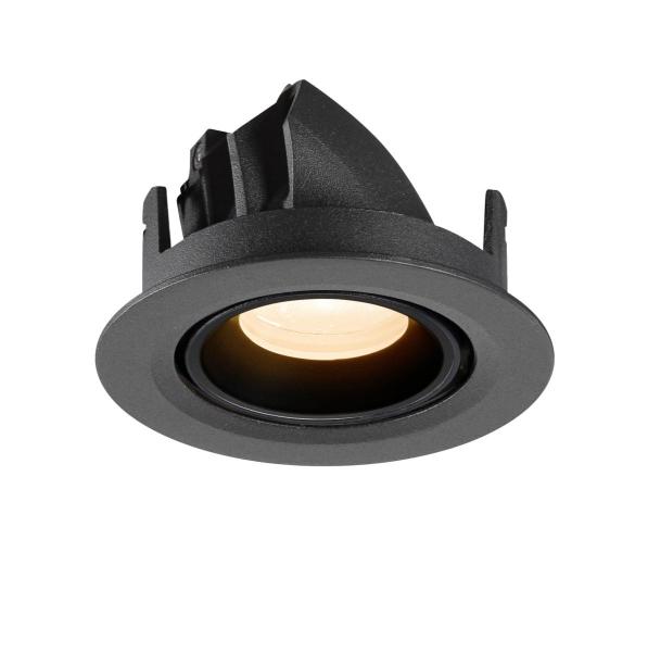 NUMINOS® GIMBLE XS, Deckeneinbauleuchte, 2700 K, 20°, IP20, rund, schwarz