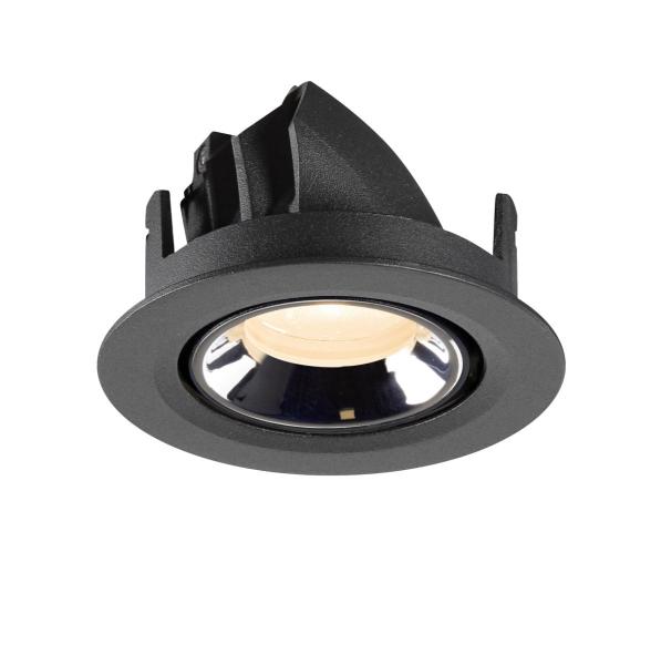 NUMINOS® GIMBLE XS, Deckeneinbauleuchte schwarz/chrom 2700 K 20°