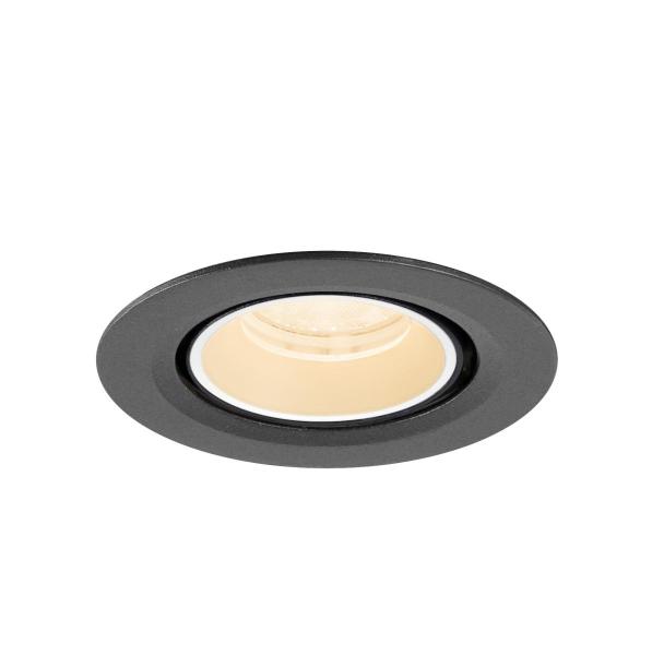 NUMINOS® GIMBLE XS, Deckeneinbauleuchte, 2700 K, 40°, IP20, rund, schwarz / weiß