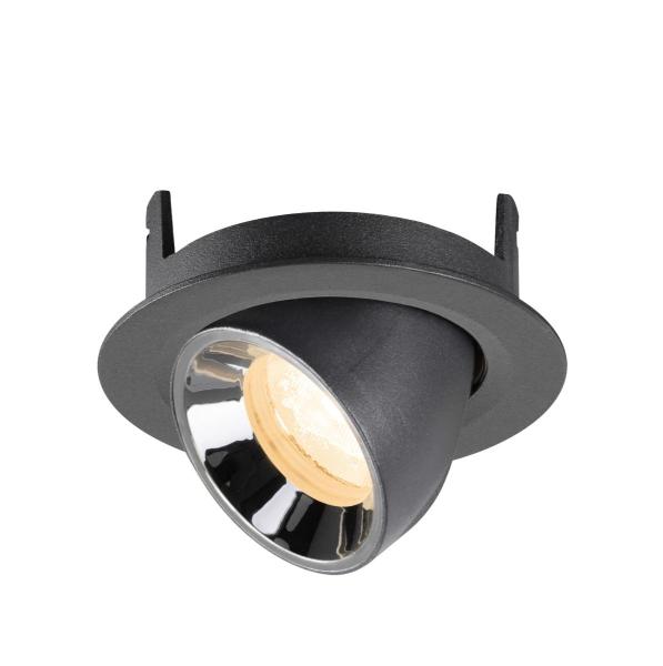 NUMINOS® GIMBLE XS, Deckeneinbauleuchte schwarz/chrom 2700 K 40°