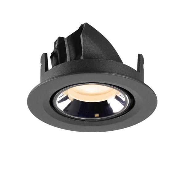 NUMINOS® GIMBLE XS, Deckeneinbauleuchte schwarz/chrom 2700 K 55°