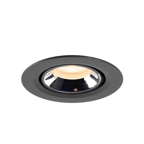 NUMINOS® GIMBLE XS, Deckeneinbauleuchte schwarz/chrom 2700 K 55°