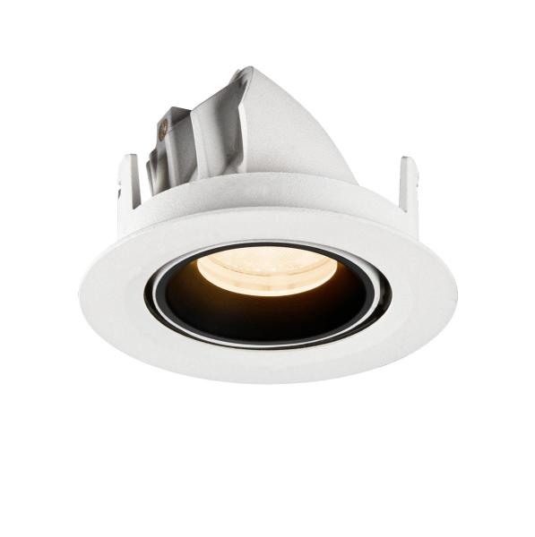 NUMINOS® GIMBLE XS, Deckeneinbauleuchte weiß/schwarz 2700 K 40°