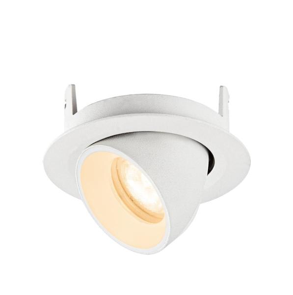 NUMINOS® GIMBLE XS, Deckeneinbauleuchte, 2700 K, 55°, IP20, rund, weiß