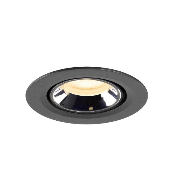 NUMINOS® GIMBLE XS, Deckeneinbauleuchte schwarz/chrom 3000 K 55°
