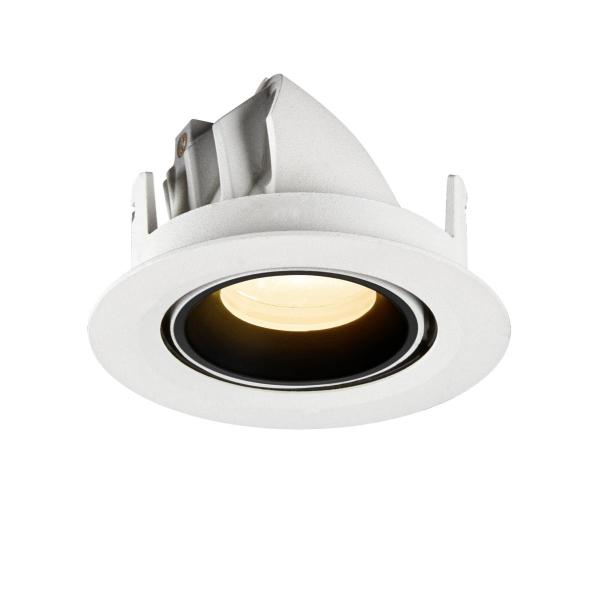 NUMINOS® GIMBLE XS, Deckeneinbauleuchte weiß/schwarz 3000 K 20°