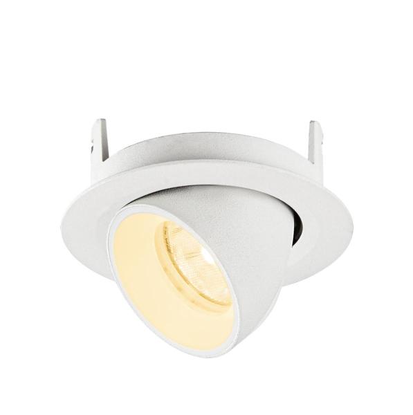 NUMINOS® GIMBLE XS, Deckeneinbauleuchte, 3000 K, 20°, IP20, rund, weiß