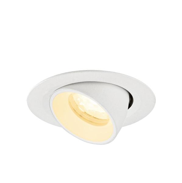 NUMINOS® GIMBLE XS, Deckeneinbauleuchte, 3000 K, 40°, IP20, rund, weiß