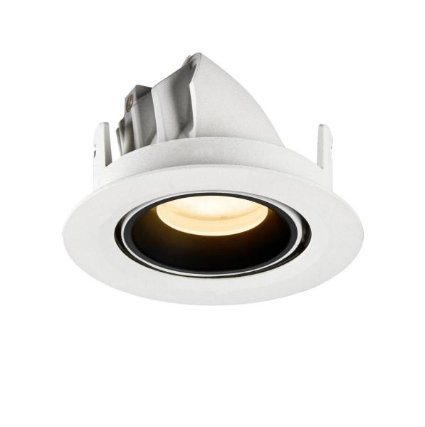 NUMINOS® GIMBLE XS, Deckeneinbauleuchte weiß/schwarz 3000 K 55°