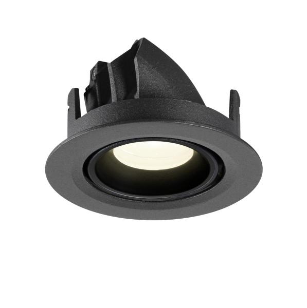 NUMINOS® GIMBLE XS, Deckeneinbauleuchte, 4000 K, 20°, IP20, rund, schwarz