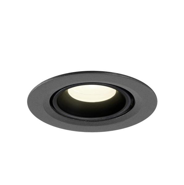 NUMINOS® GIMBLE XS, Deckeneinbauleuchte, 4000 K, 20°, IP20, rund, schwarz