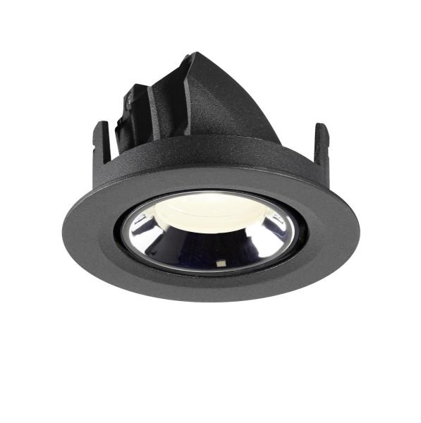 NUMINOS® GIMBLE XS, Deckeneinbauleuchte schwarz/chrom 4000 K 20°