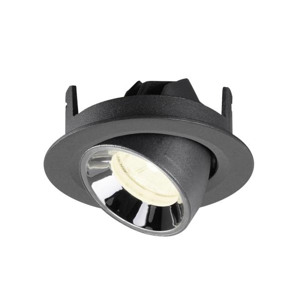 NUMINOS® GIMBLE XS, Deckeneinbauleuchte schwarz/chrom 4000 K 20°