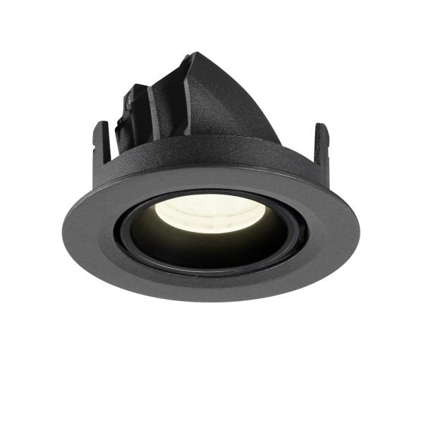 NUMINOS® GIMBLE XS, Deckeneinbauleuchte, 4000 K, 40°, IP20, rund, schwarz