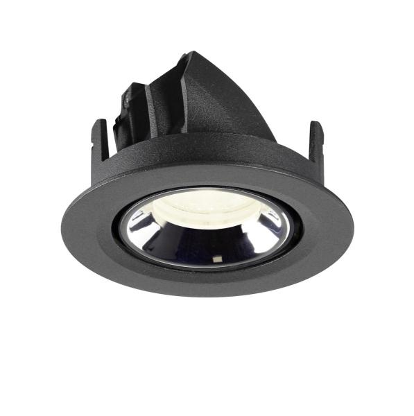 NUMINOS® GIMBLE XS, Deckeneinbauleuchte schwarz/chrom 4000 K 40°