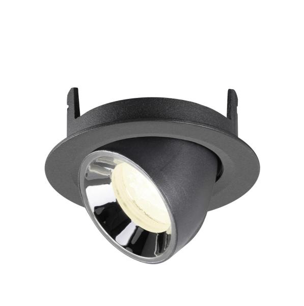 NUMINOS® GIMBLE XS, Deckeneinbauleuchte schwarz/chrom 4000 K 40°