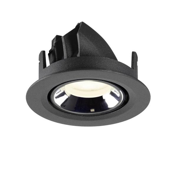 NUMINOS® GIMBLE XS, Deckeneinbauleuchte schwarz/chrom 4000 K 55°