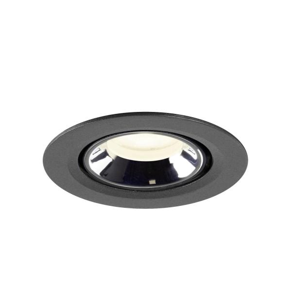 NUMINOS® GIMBLE XS, Deckeneinbauleuchte schwarz/chrom 4000 K 55°