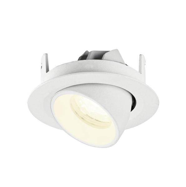 NUMINOS® GIMBLE XS, Deckeneinbauleuchte, 4000 K, 40°, IP20, rund, weiß