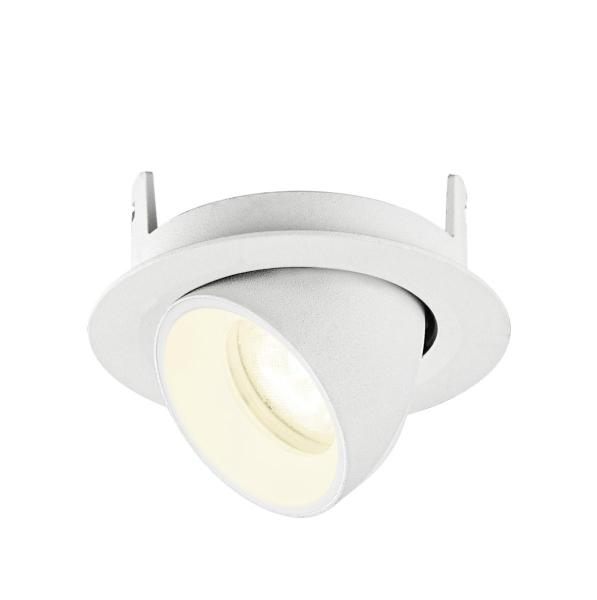 NUMINOS® GIMBLE XS, Deckeneinbauleuchte, 4000 K, 55°, IP20, rund, weiß