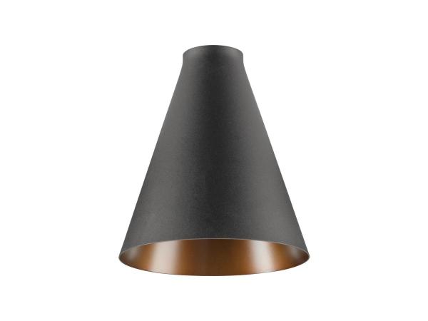 LALU® CONE 15, Leuchtenschirm, E27 Base, Mix&Match, H: 17 cm, schwarz / bronze