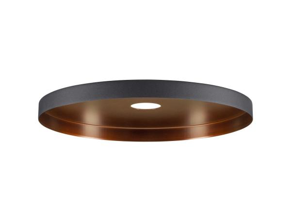 LALU® PLATE 33, Leuchtenschirm, E27 Base, Mix&Match, H: 1.5 cm, schwarz / bronze