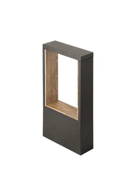 FLATT II 36, Stehleuchte, PHASE, 2700 K, IP65, quadratisch, anthrazit / braun