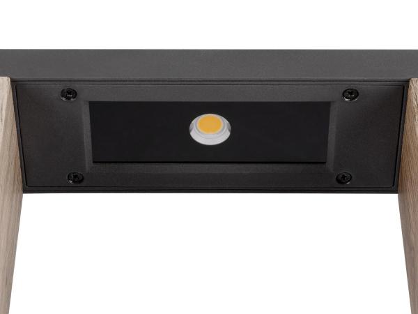 FLATT II 62, Stehleuchte, PHASE, 2700 K, IP65, quadratisch, anthrazit / braun