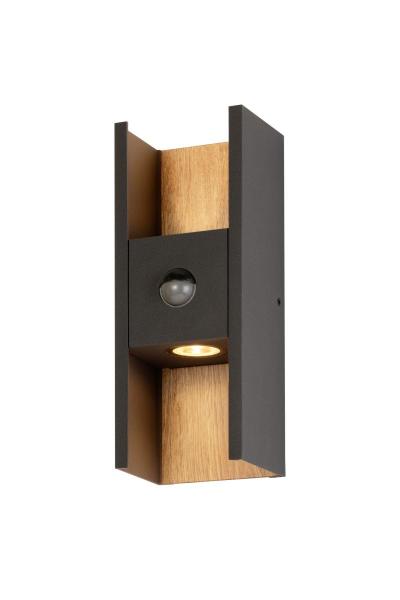 FLATT II, Wandaufbauleuchte, SENSOR, 2700 K, max. 10 W, anthrazit / braun