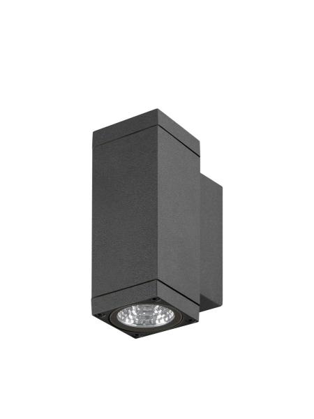 THEO PRO S, Wandaufbauleuchte, up/down, DALI, P1, rechteckig, 2700 K, 6 W, 24°, anthrazit