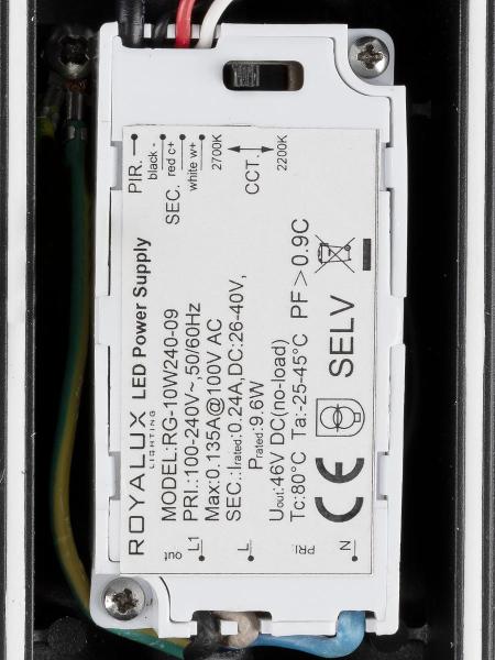 TAHA II 90, Stehleuchte, PHASE, 2200/2700 K, IP65, zylindrisch, schwarz