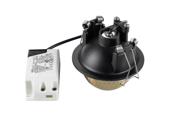 DYSKO, Deckeneinbauleuchte, rund, PHASE, 2700K, 6.4 W, 36°, schwarz / gold