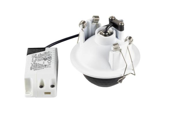 DYSKO, Deckeneinbauleuchte, rund, PHASE, 2700K, 6.4 W, 36°, weiß / schwarz