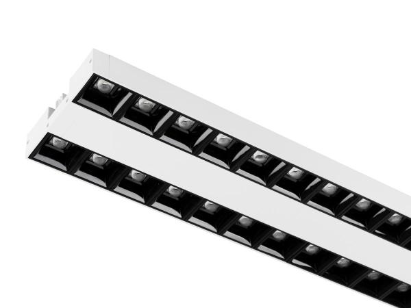 SIGHT EVO, 3~ Spot, DALI, double, rechteckig, 3000K, 25 W, 60°, weiß / schwarz