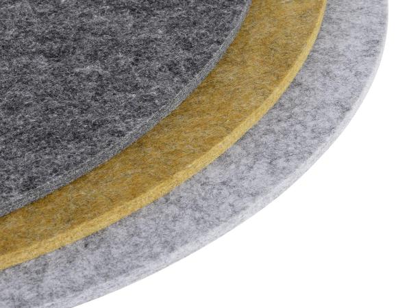 GRIP! FLAT, Felt shade Ø50cm x 0,6cm, grau