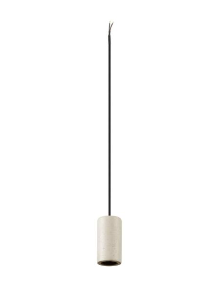 FITU PD, E27, stone, Pendelleuchte, Pendellänge 500 cm, offenes Kabelende, 1 x max. 15 W, beige